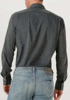 Heren XACUS donkergrijze casual overhemd active 91617 520ml