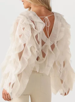 DAMES DANTE6 blouses phora tulle ruffled top