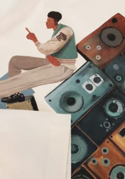 Heren FILLING PIECES t-shirt t-shirt speaker wall