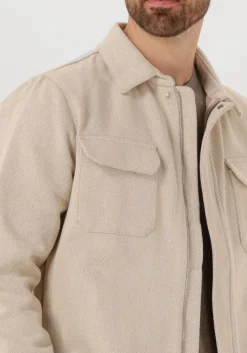 Heren PROFUOMO overshirt overshirt zip herringbone