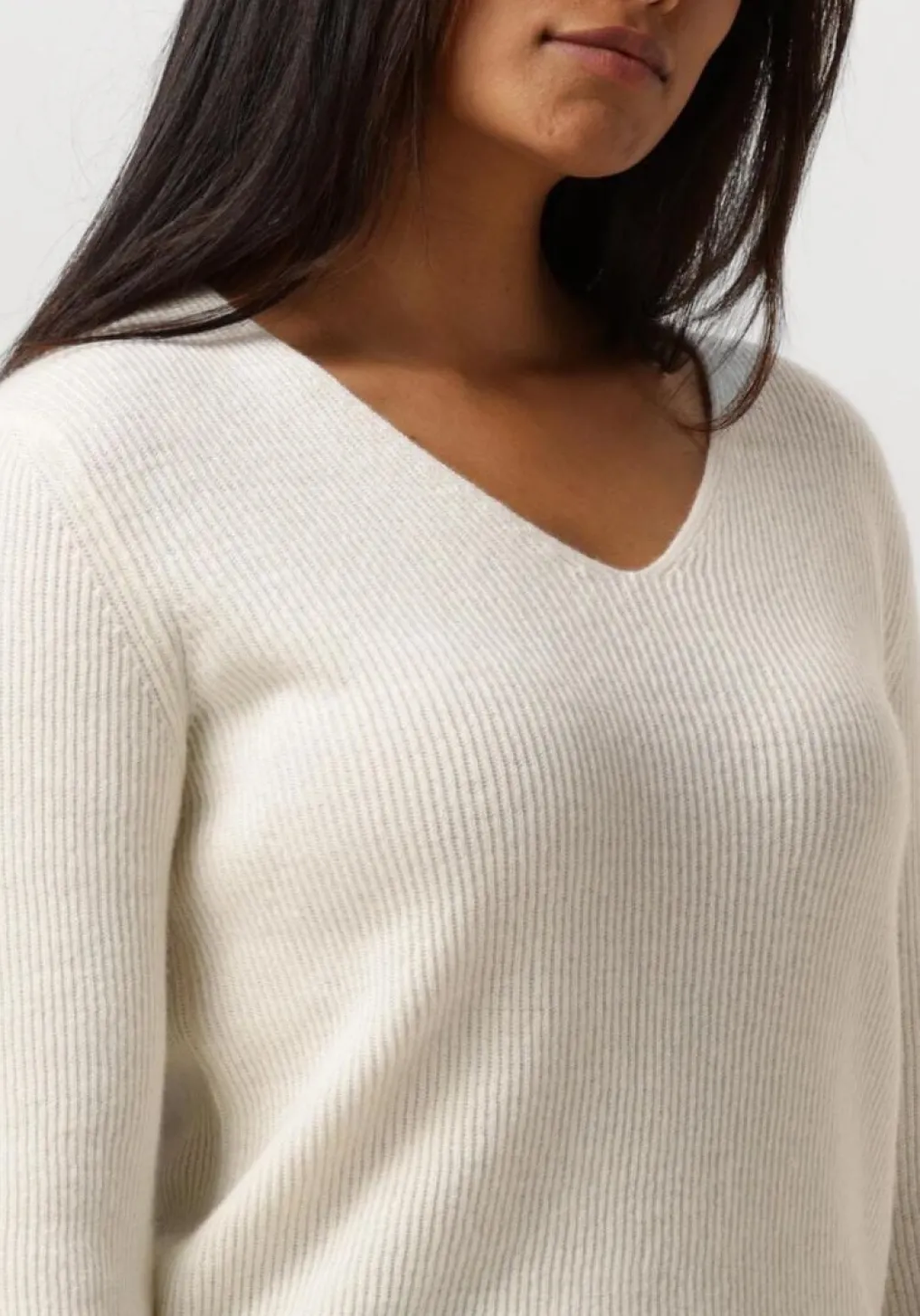 DAMES RESORT FINEST trui v-neck rib knit