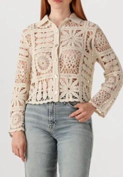 DAMES SUMMUM blouses short cardigan flower crochet knit