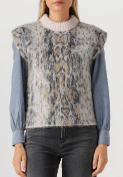 DAMES FORTE FORTE plumes de python alpaca jacquard vest