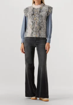 DAMES FORTE FORTE plumes de python alpaca jacquard vest