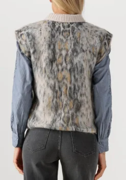 DAMES FORTE FORTE plumes de python alpaca jacquard vest