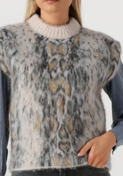 DAMES FORTE FORTE plumes de python alpaca jacquard vest