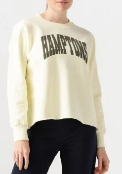 DAMES PENN & INK gele sweater sweater print