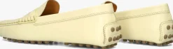 DAMES TOD'S gele mocassins gommino 22l baffo metallo