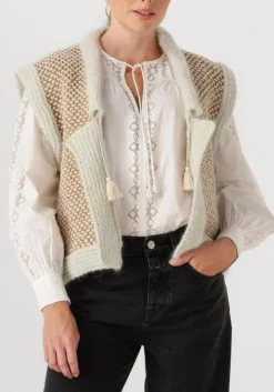 DAMES FORTE FORTE en gilet natte' tweed and boucle' knit vest