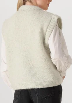 DAMES FORTE FORTE en gilet natte' tweed and boucle' knit vest