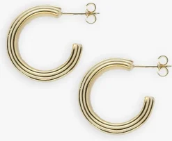 DAMES LOTT. GIOIELLI oorbellen bold striped creole s