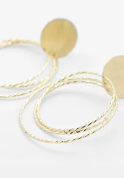 DAMES LOTT. GIOIELLI sieraad brushed round triple hoops glow m