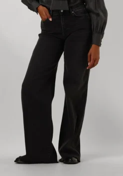 DAMES 7 FOR ALL MANKIND grijze wide jeans lotta luxe vintage topline with raw cut
