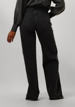 DAMES 7 FOR ALL MANKIND grijze wide jeans lotta luxe vintage topline with raw cut