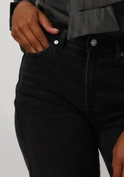 DAMES 7 FOR ALL MANKIND grijze wide jeans lotta luxe vintage topline with raw cut