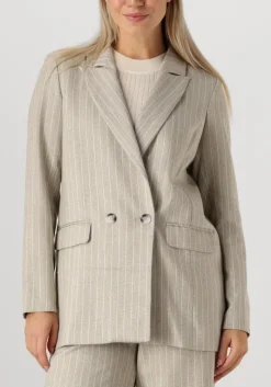 DAMES AIMEE THE LABEL grijze blazer boa