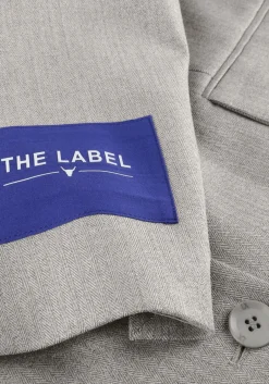 DAMES ALIX THE LABEL grijze blazer ladies woven coated herringbone blazer