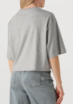 DAMES ALIX THE LABEL grijze blouses ladies knitted studded t-shirts