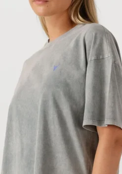 DAMES ALIX THE LABEL grijze t-shirt ladies knitted print t-shirt