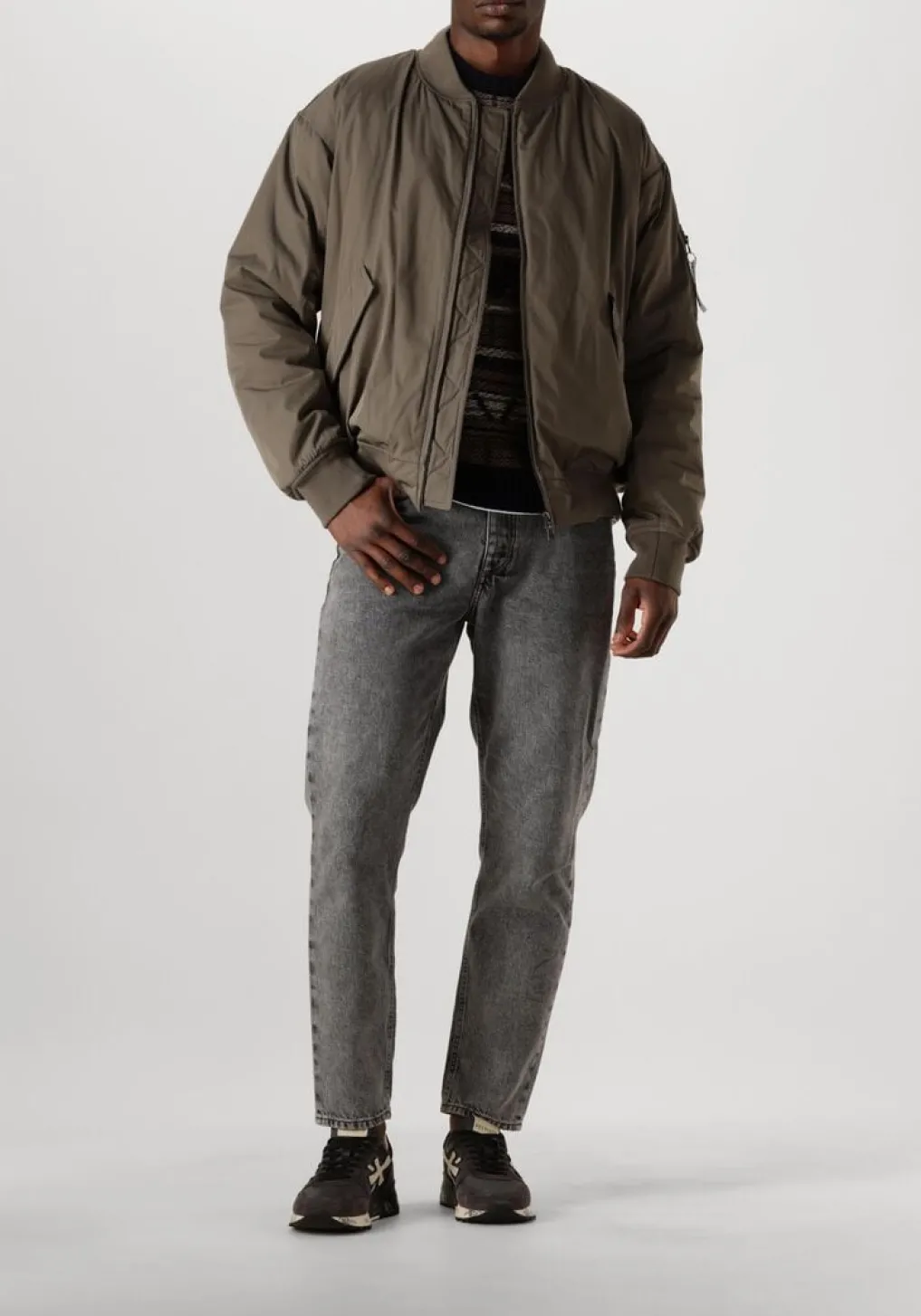 Heren AMERICAN VINTAGE grijze tapered jeans yopday-b