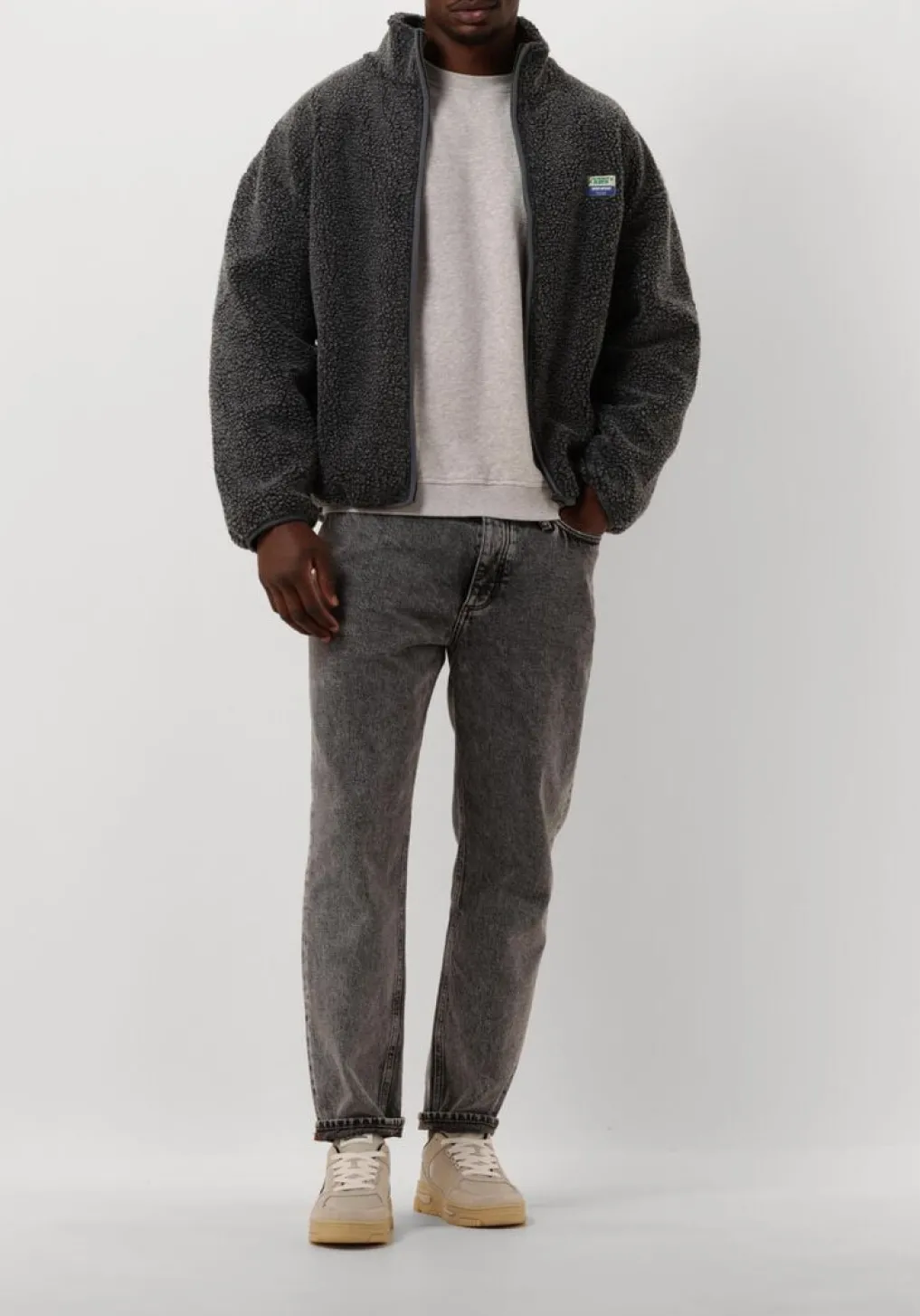 Heren AMERICAN VINTAGE grijze tapered jeans yopday-b