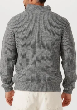 Heren AMERICAN VINTAGE grijze trui crashway half zip h