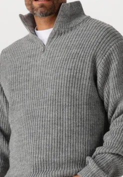 Heren AMERICAN VINTAGE grijze trui crashway half zip h