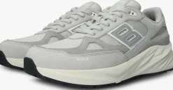 Heren BLACKSTONE grijze lage sneakers flint moss
