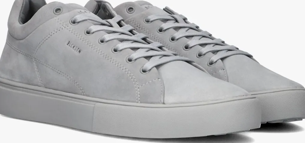 Heren BLACKSTONE grijze lage sneakers crag colton