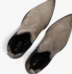 DAMES BLASZ grijze enkellaarsjes l63201