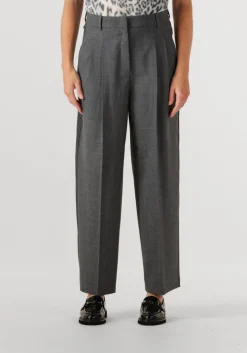 DAMES CAMBIO grijze pantalon emelie track galon mit wording