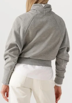 DAMES CLOSED grijze sweater high neck sweatshirt