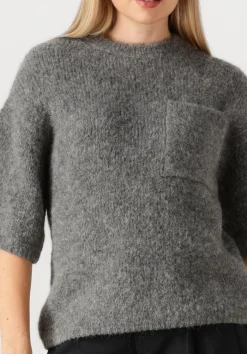 DAMES CLOSED grijze trui crew short sleeve