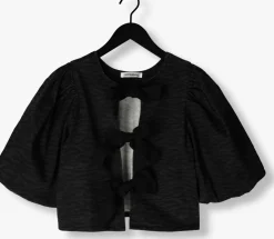 DAMES CO'COUTURE grijze blouses zebra bow blouse