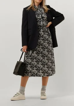 DAMES CO'COUTURE grijze midi jurk baila wing shirt dress