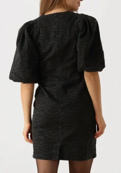 DAMES CO'COUTURE grijze mini jurk zebra crop puff dress