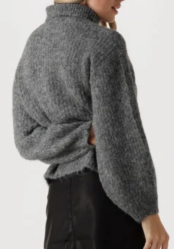 DAMES CO'COUTURE grijze trui coralie roll knit