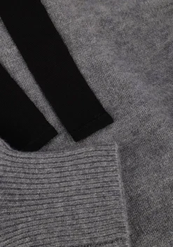 DAMES CO'COUTURE grijze trui row hoodie knit