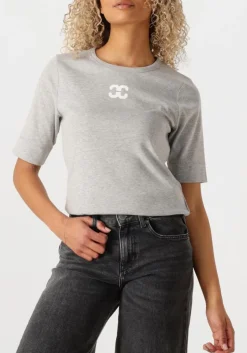 DAMES CO'COUTURE grijze t-shirt grannycc logo tee