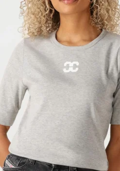 DAMES CO'COUTURE grijze t-shirt grannycc logo tee