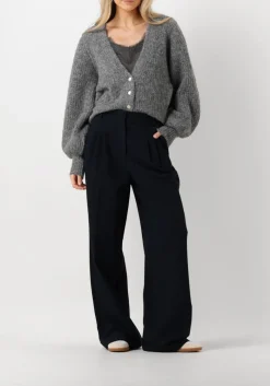 DAMES CO'COUTURE grijze vest corelie button knit