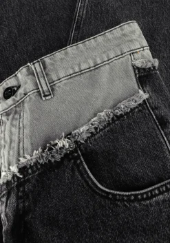 DAMES CO'COUTURE grijze wide jeans grey mix block long jeans
