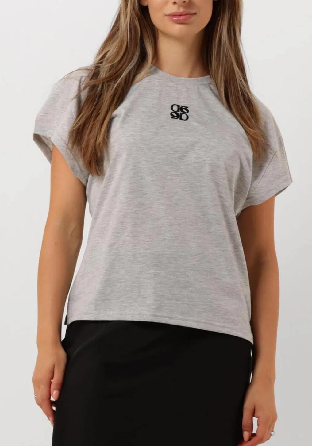 DAMES DANTE6 grijze t-shirt venour loose fit logo tee