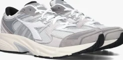 Heren DIADORA grijze lage sneakers mesh combi runner