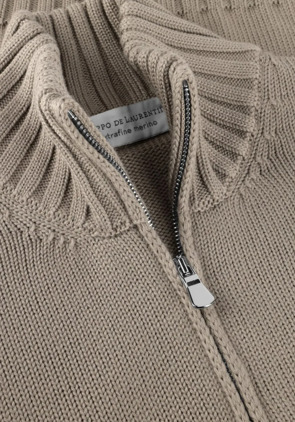 Heren FILIPPO DE LAURENTIIS grijze trui mezza zip ml