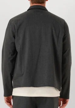Heren FILLING PIECES grijze overshirts coach jacket twill wool