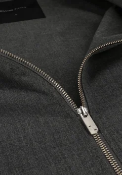 Heren FILLING PIECES grijze overshirts coach jacket twill wool
