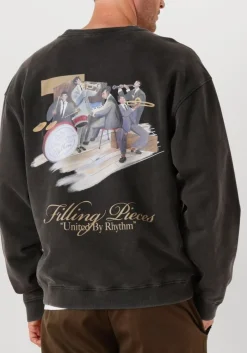 Heren FILLING PIECES grijze sweater sweatshirt band