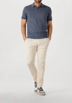 Heren GENTI grijze polo polo zip ss k2053-1260