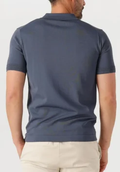 Heren GENTI grijze polo polo zip ss k2053-1260